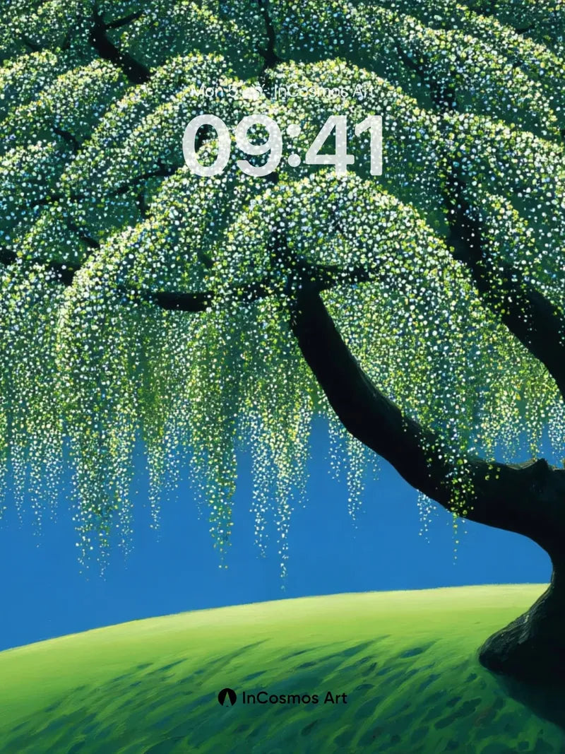 Whispering Canopy Wallpaper with Dripping Light