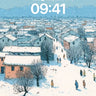 Silent Snowfall Wallpaper with Village Hush wallpaper for iPhone, iPad & Mac