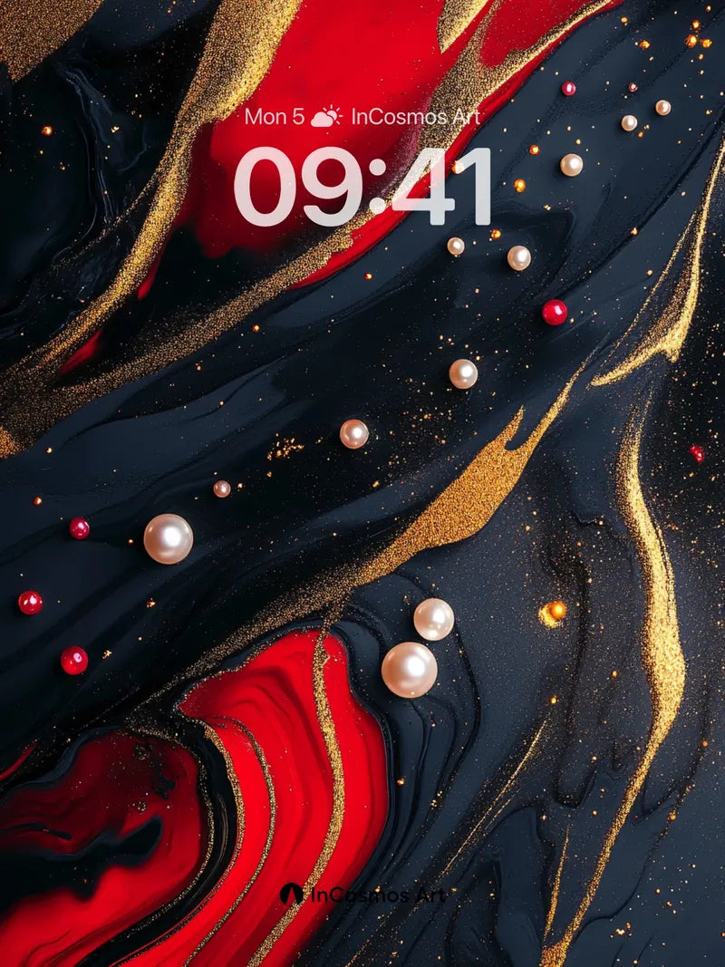 Luminous Abyss Wallpaper with Pearl Drift