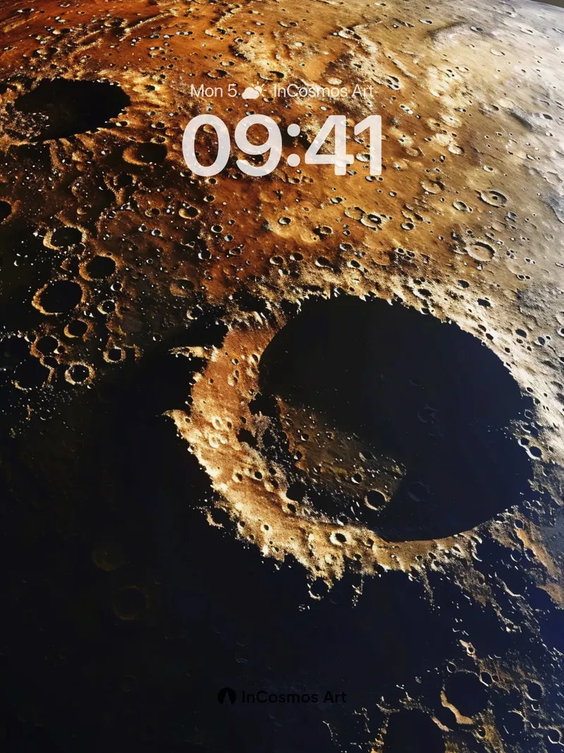 Cratered Silence Wallpaper with Cosmic Depth wallpaper for iPhone, iPad & Mac