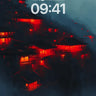 Crimson Hush Wallpaper with Mountain Veil wallpaper for iPhone, iPad & Mac