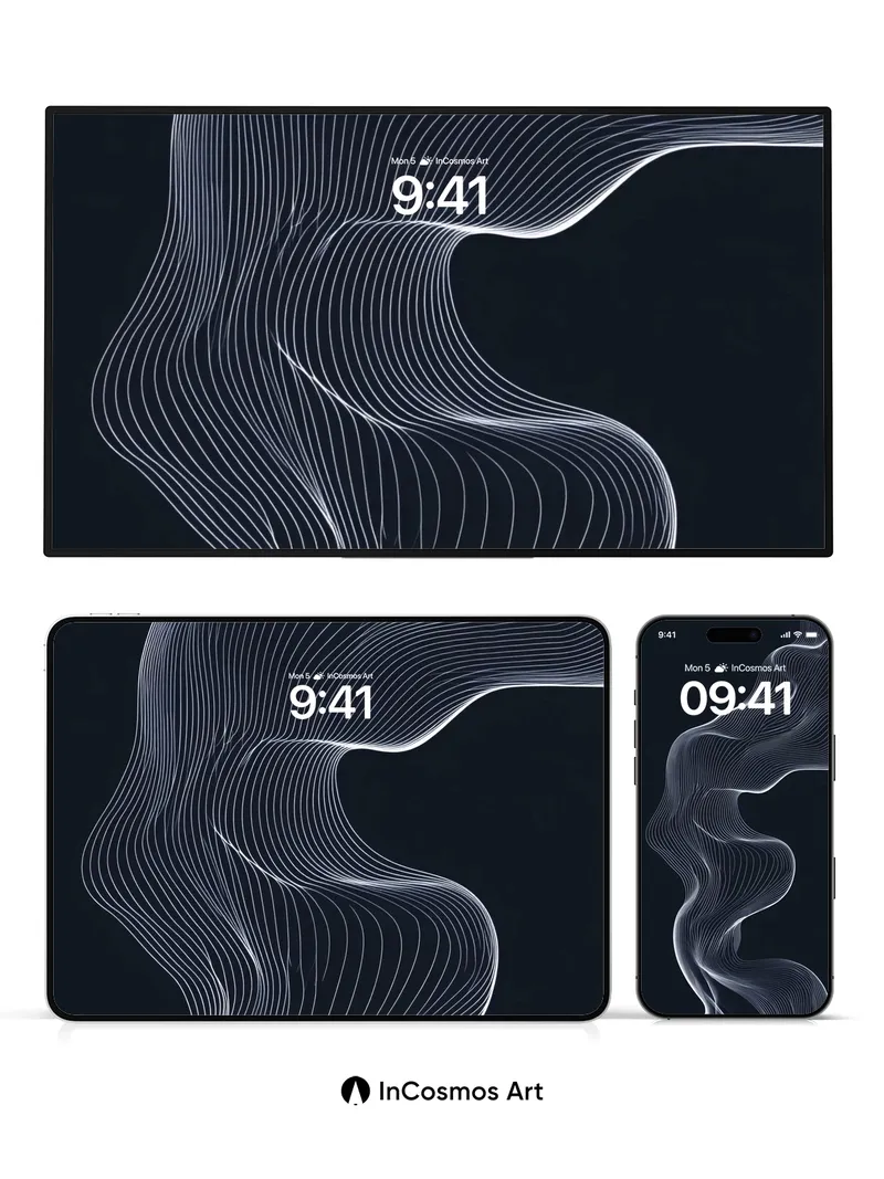 Silken Flow Wallpaper with Ghost Lines