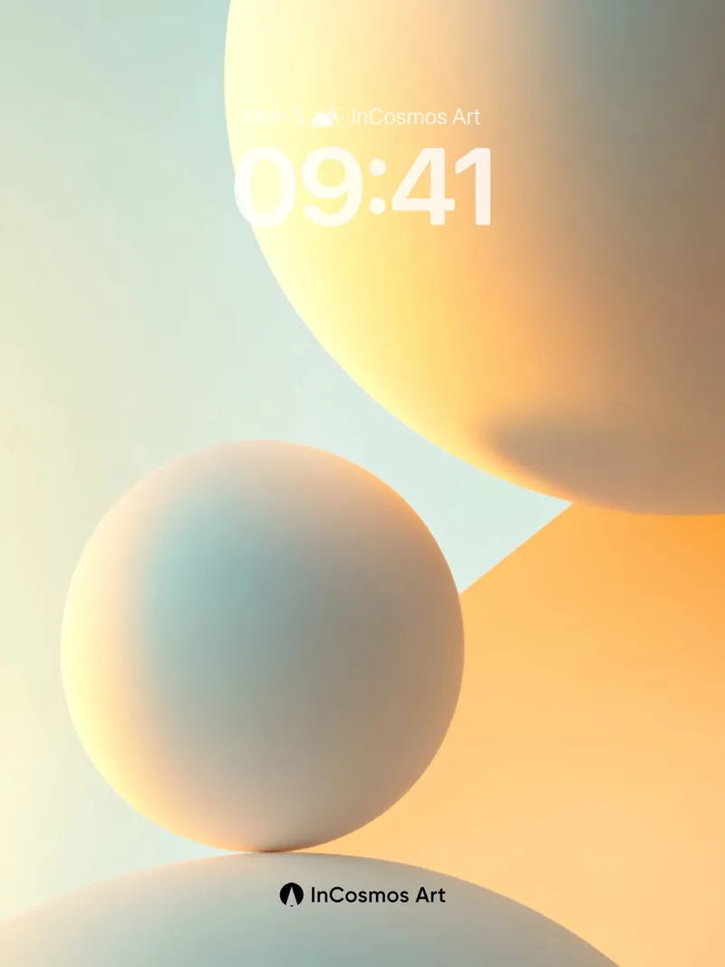 Serenity Sphere Wallpaper with Floating Light