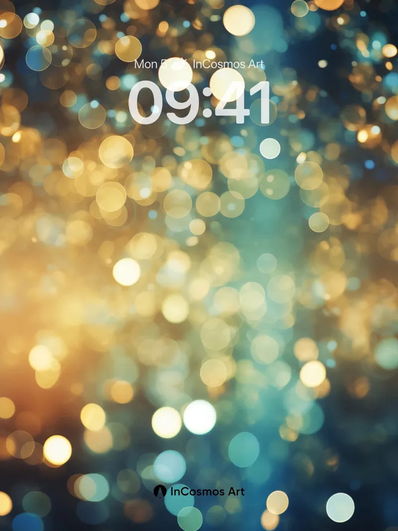 Golden Hush Wallpaper with Floating Light Dust