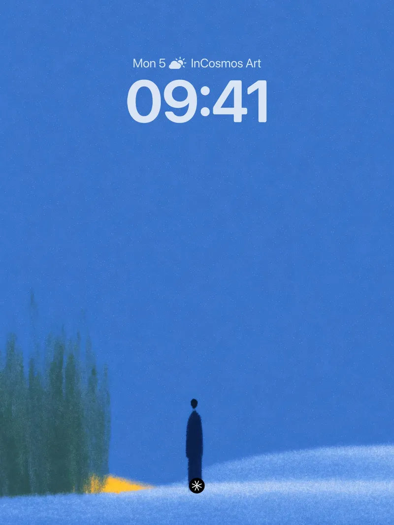 Solitary Winter Wanderer Wallpaper wallpaper for iPhone, iPad & Mac