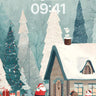 Whispering Snowfall Wallpaper with Santa's Silent Visit wallpaper for iPhone, iPad & Mac