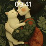 Serenity Embrace Wallpaper with Textured Folklore wallpaper for iPhone, iPad & Mac