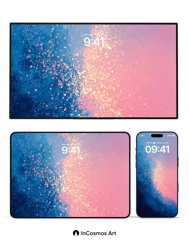 Cosmic Dust Wallpaper with Starlight Trails