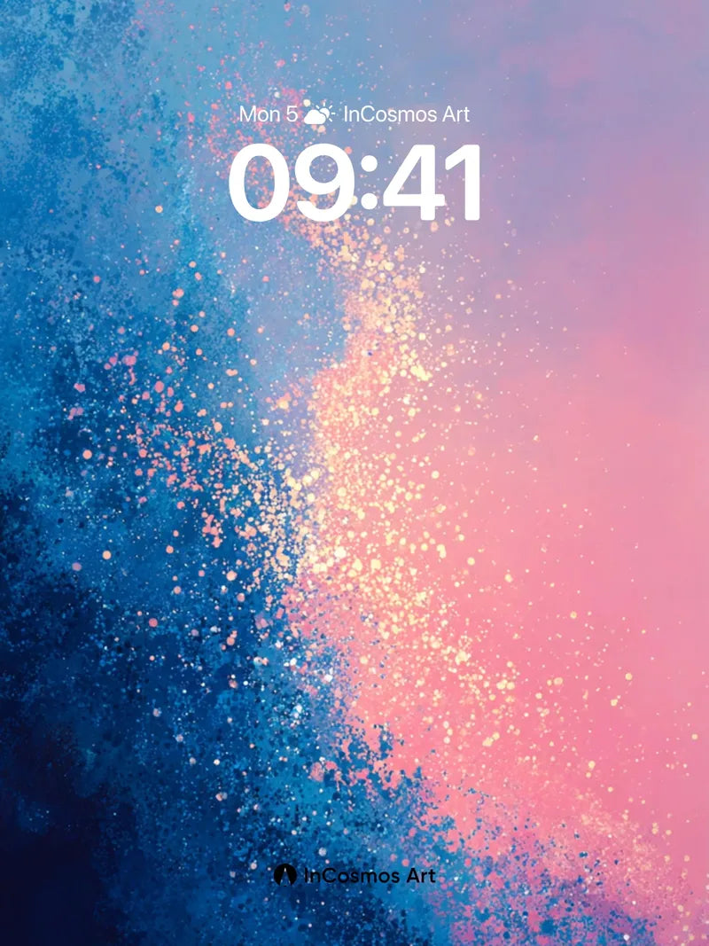 Cosmic Dust Wallpaper with Starlight Trails