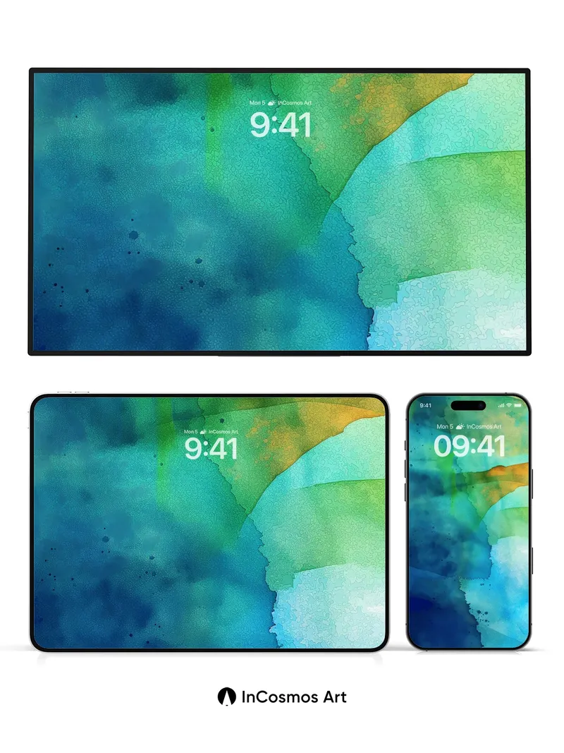 Aquatic Veil Wallpaper with Living Hues