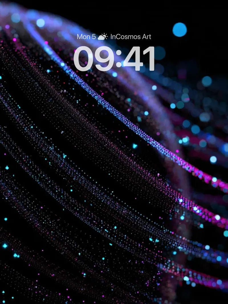 Neon Veil Wallpaper with Cosmic Threads