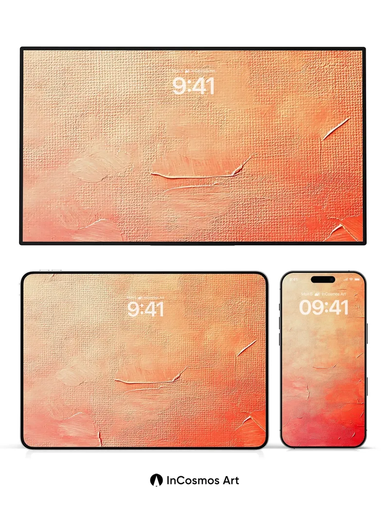 Warmth Hues Wallpaper with Textured Canvas