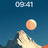 Serene Summit Wallpaper with Moonlit Geometry wallpaper for iPhone, iPad & Mac