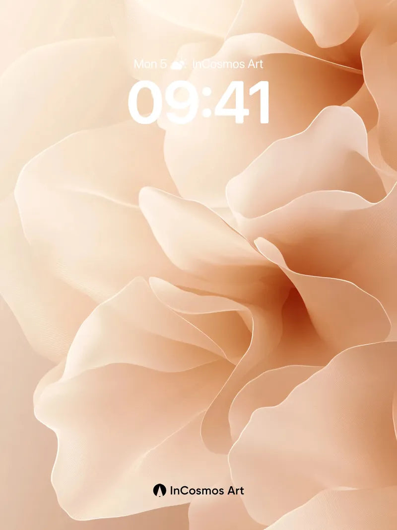 Silken Hush Wallpaper with Floating Petals