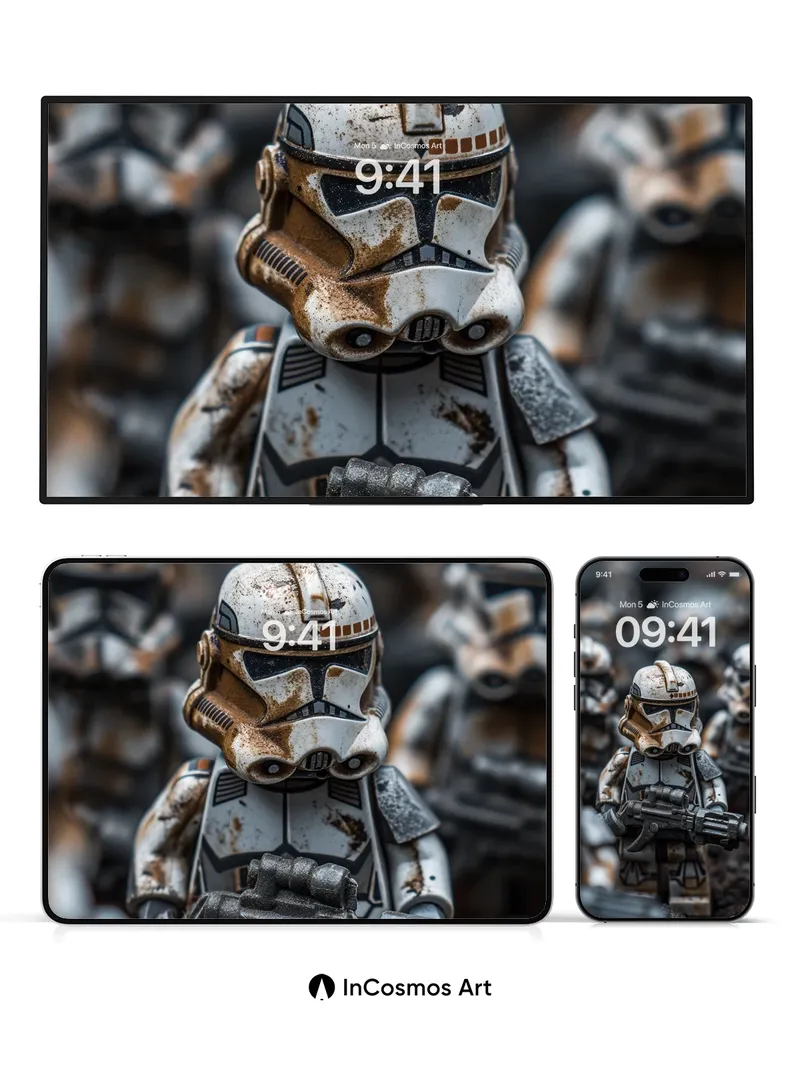 Weathered Warrior Wallpaper with Dust-etched Armor