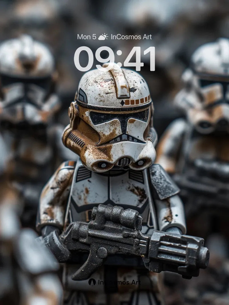 Weathered Warrior Wallpaper with Dust-etched Armor