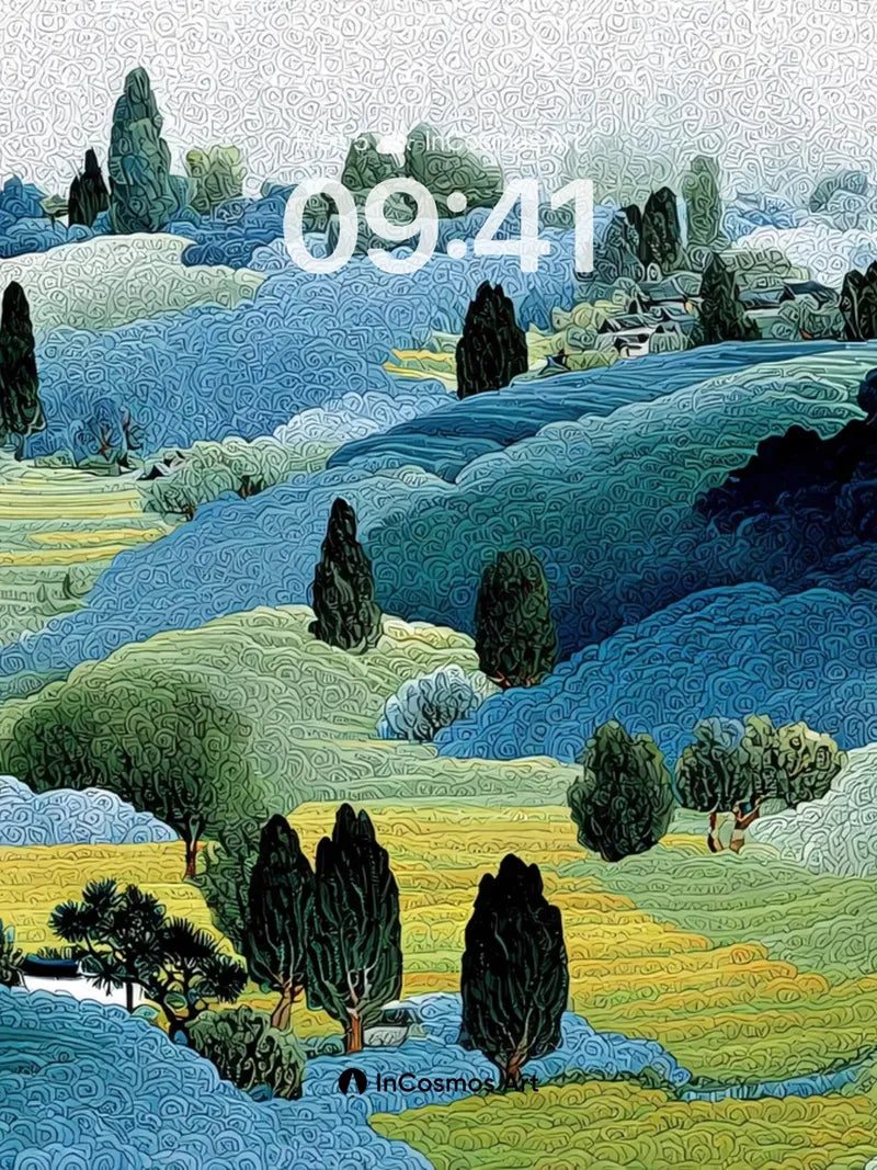 Serenity Valley Wallpaper with Rolling Hues