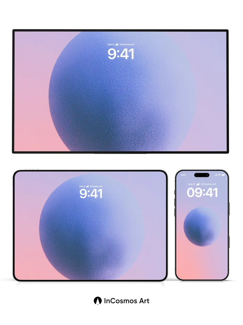 Serene Sphere Wallpaper with Gradient Hush