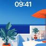 Serenity Cove Wallpaper with Sunlit Geometry wallpaper for iPhone, iPad & Mac