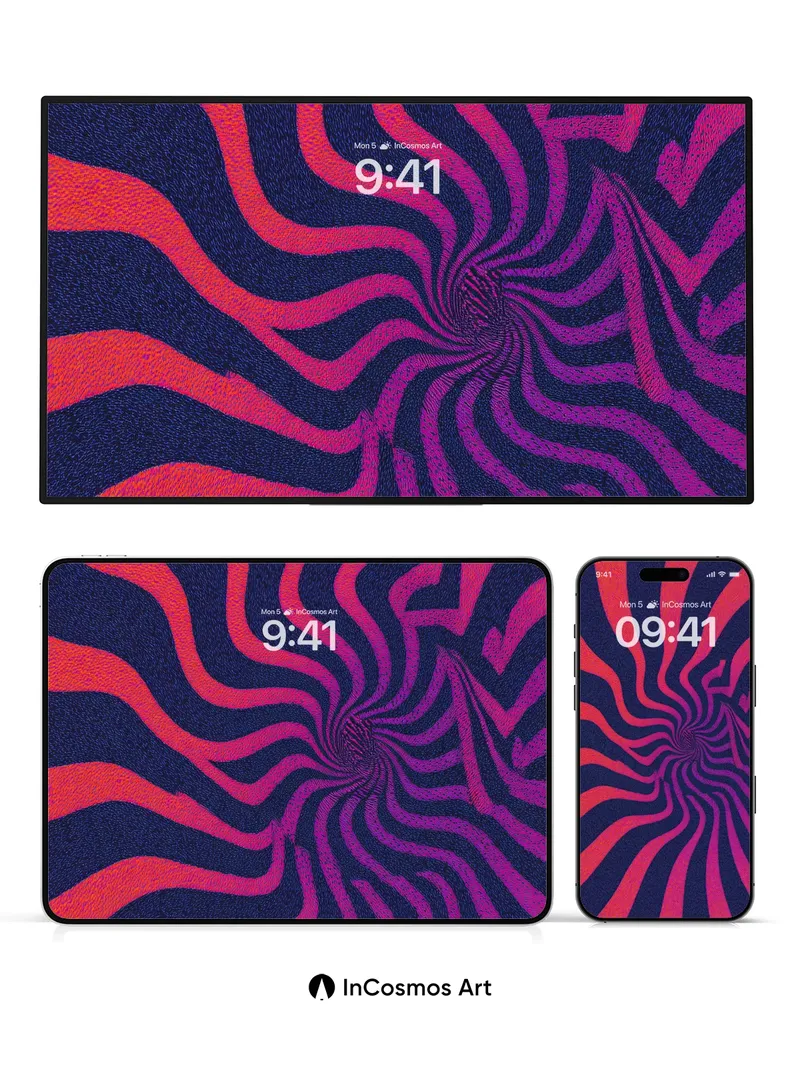 Vortex Pulse Wallpaper with Hypnotic Depth