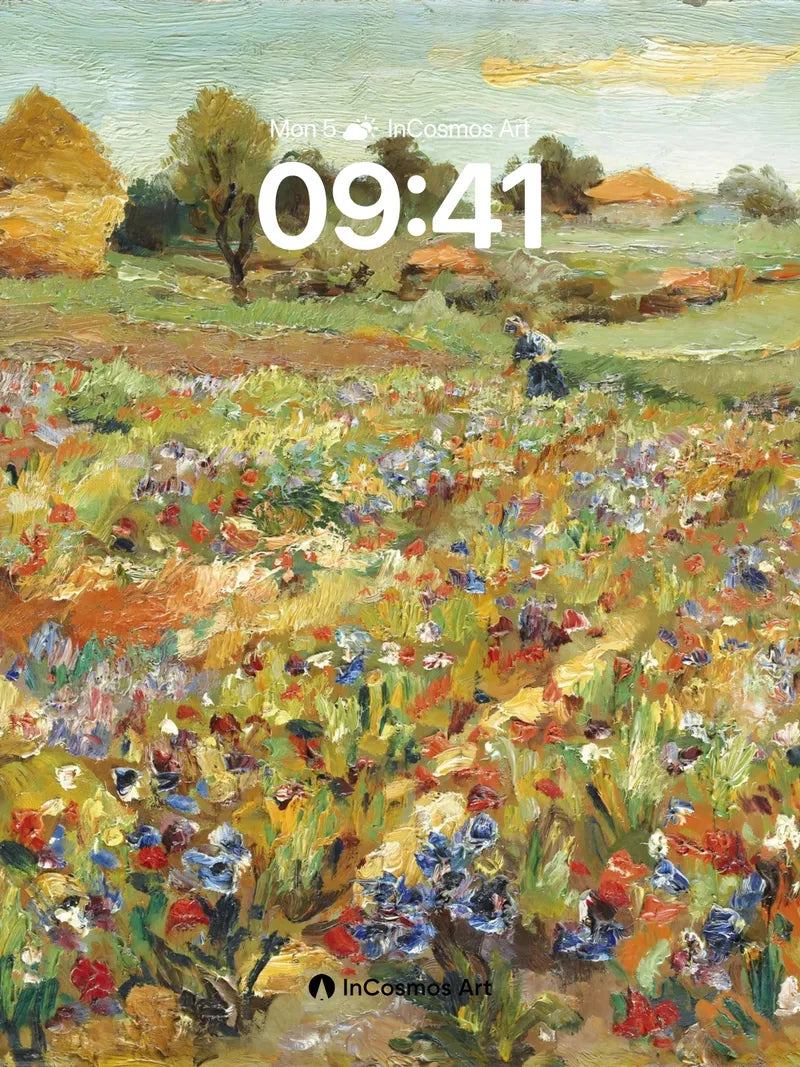 Golden Hush Floral Wallpaper with Haystack Whisper