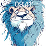 Whimsical Blue Mane Wallpaper with Playful Gaze wallpaper for iPhone, iPad & Mac