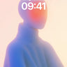 Serene Gradient Wallpaper with Ethereal Form wallpaper for iPhone, iPad & Mac