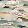 Layered Village Hills Wallpaper in Soft Haze wallpaper for iPhone, iPad & Mac
