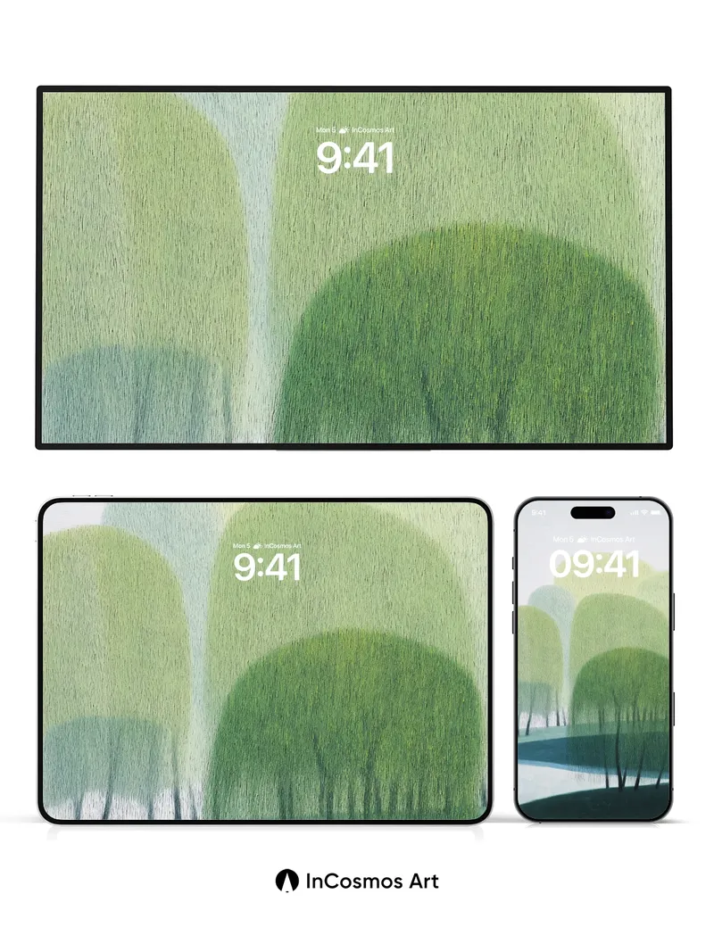 Whispering Canopy Wallpaper with Velvet Light