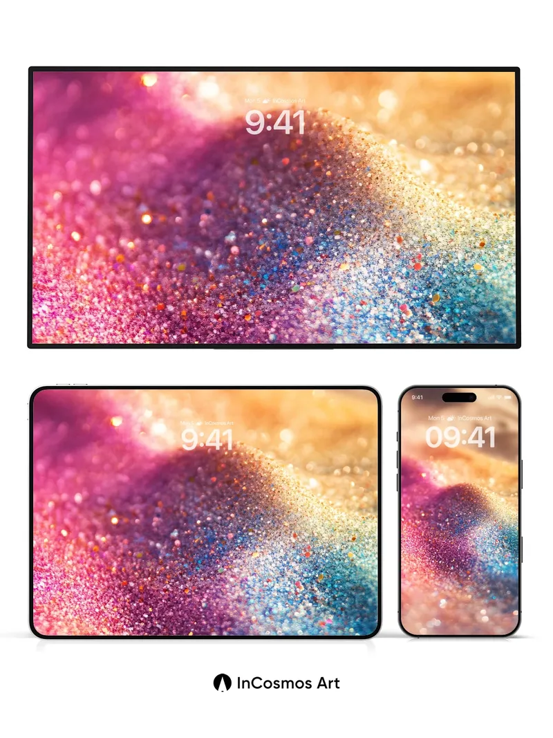 Luminous Sandstorm Wallpaper with Cosmic Dust