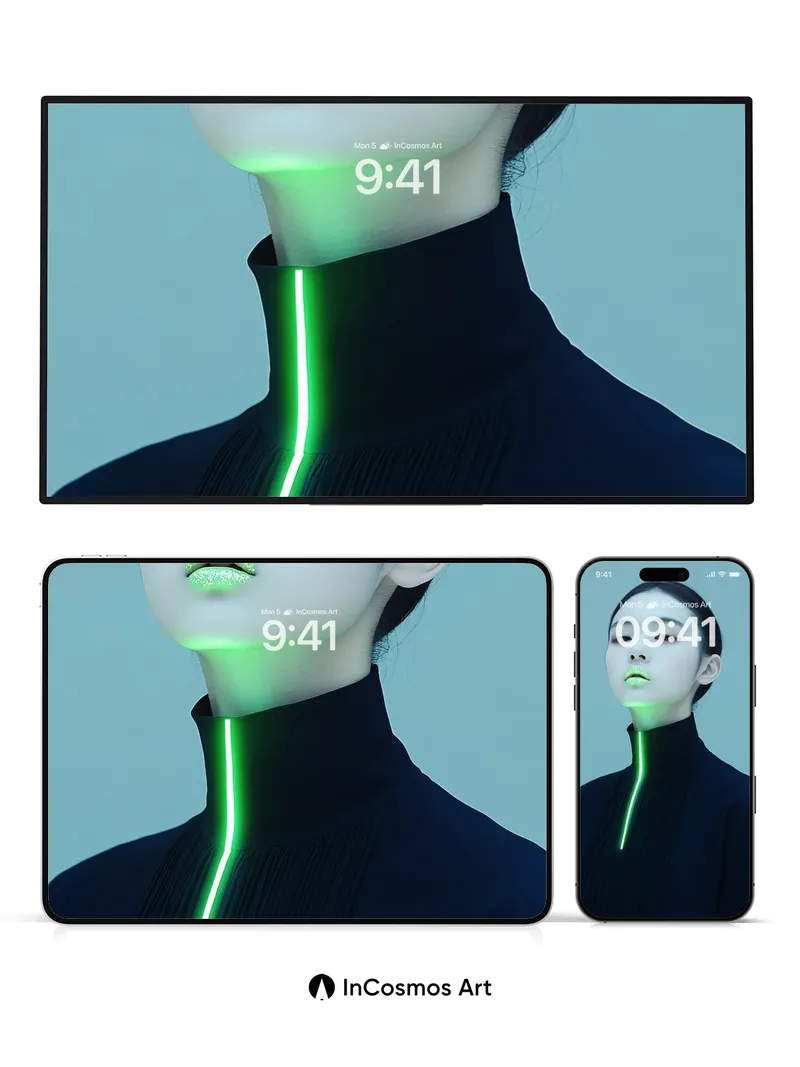 Neon Pulse Wallpaper with Glowing Line