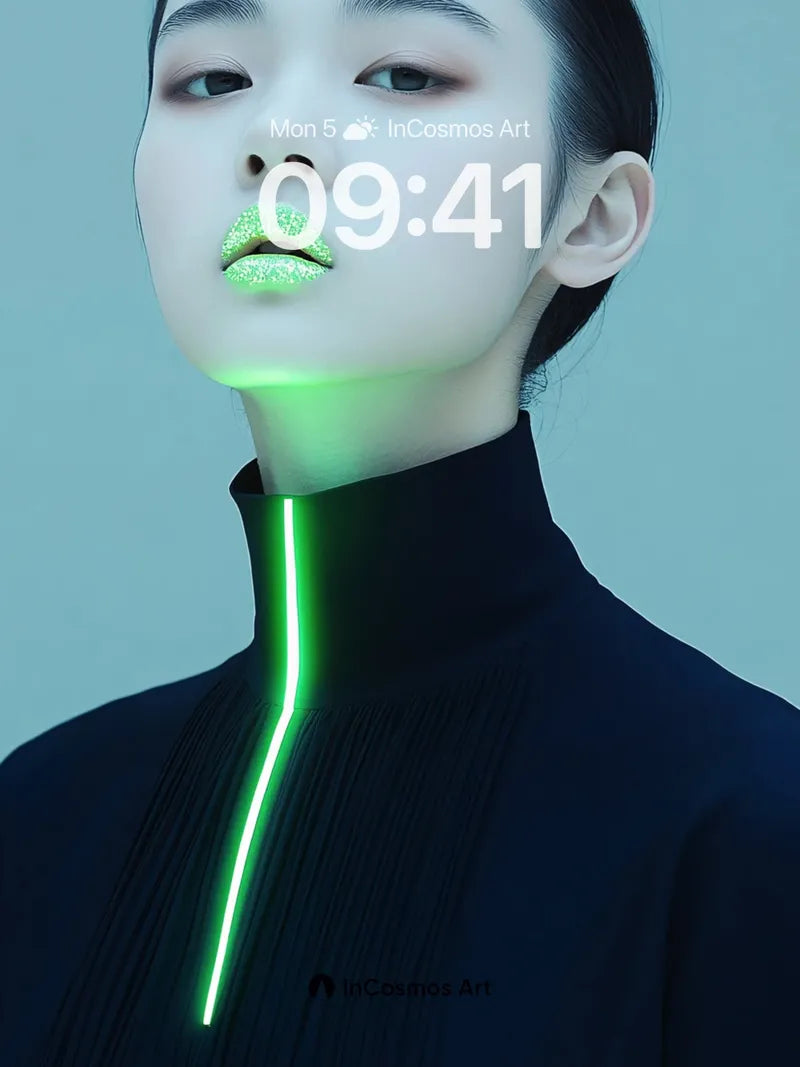 Neon Pulse Wallpaper with Glowing Line