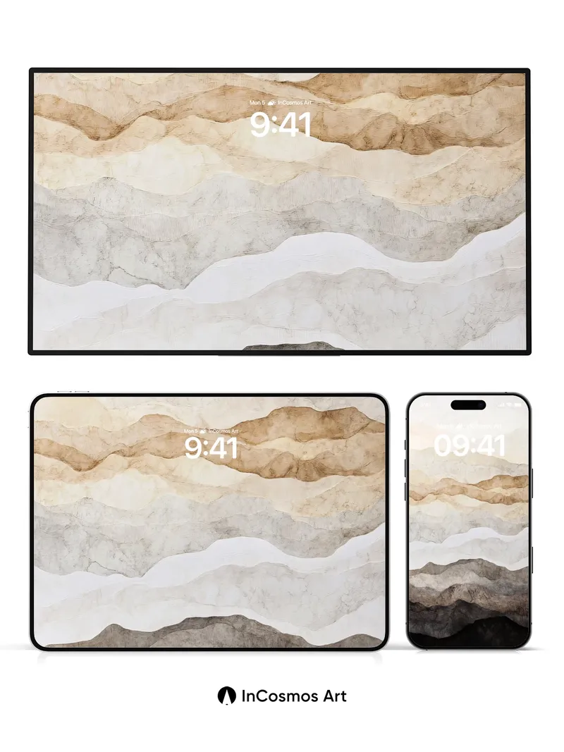 Muted Horizon Wallpaper with Earth Tones