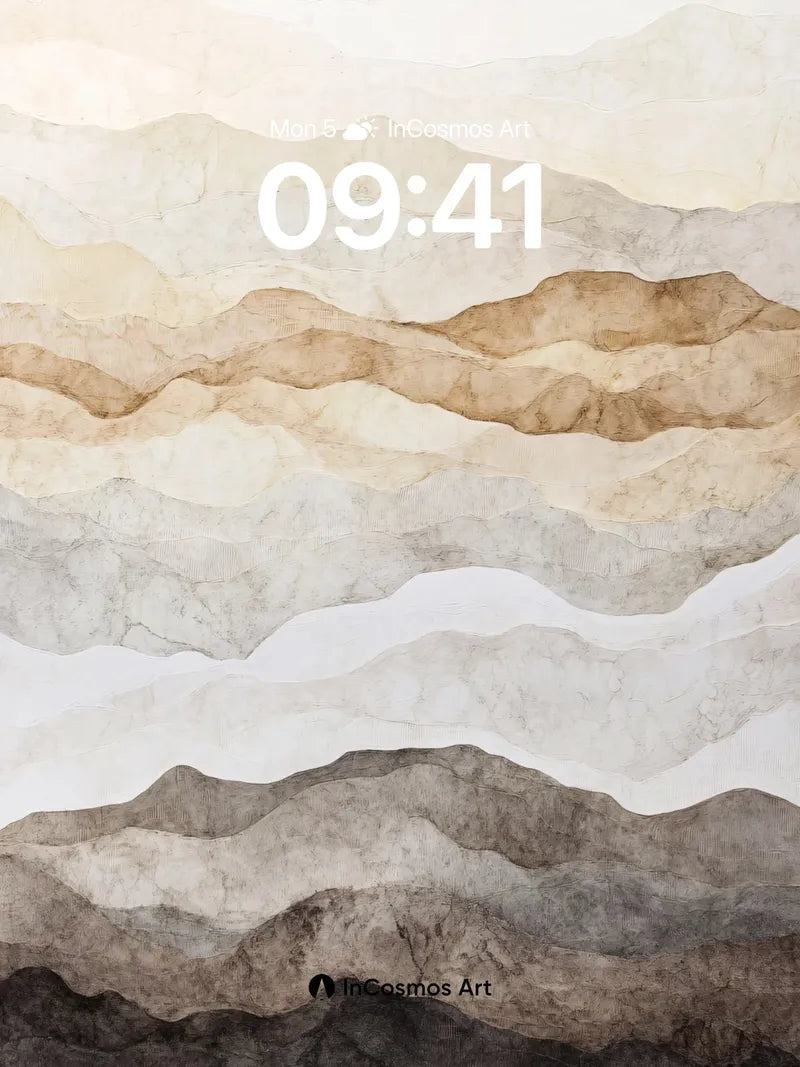 Muted Horizon Wallpaper with Earth Tones