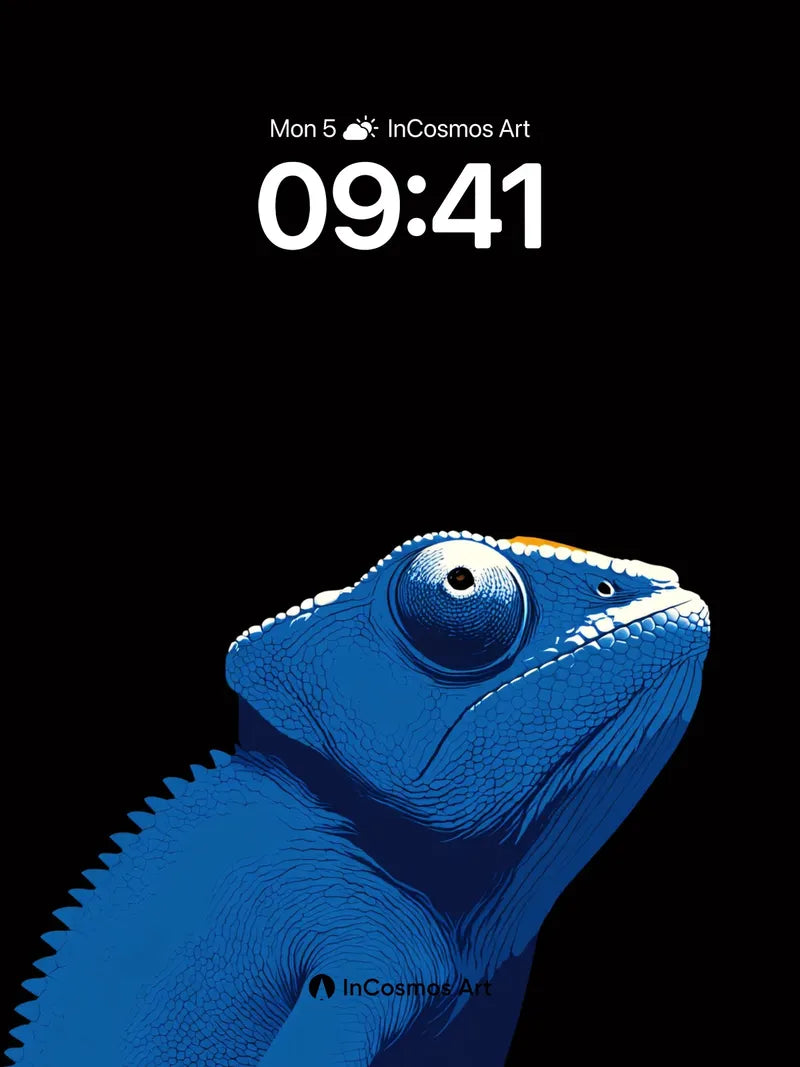 Electric Gaze Wallpaper with Iridescent Scales