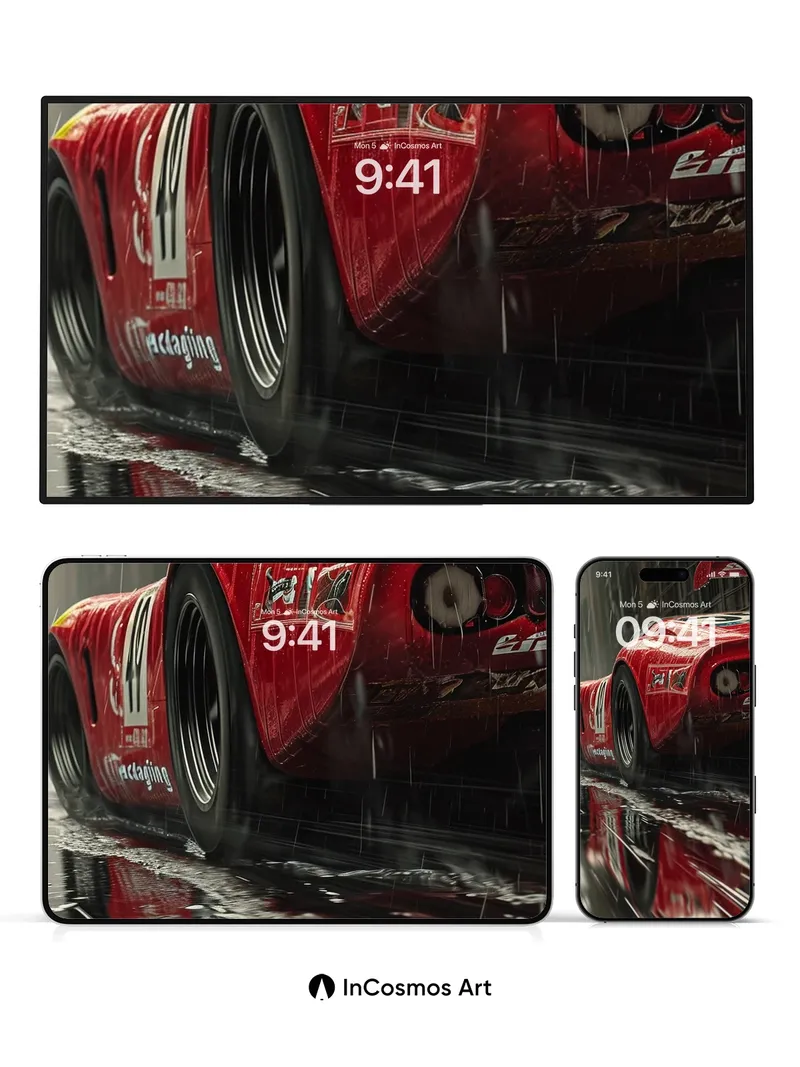 Rain-Slicked Velocity Wallpaper with Neon Reflections