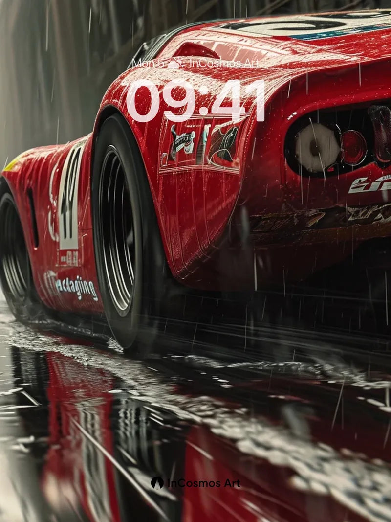 Rain-Slicked Velocity Wallpaper with Neon Reflections