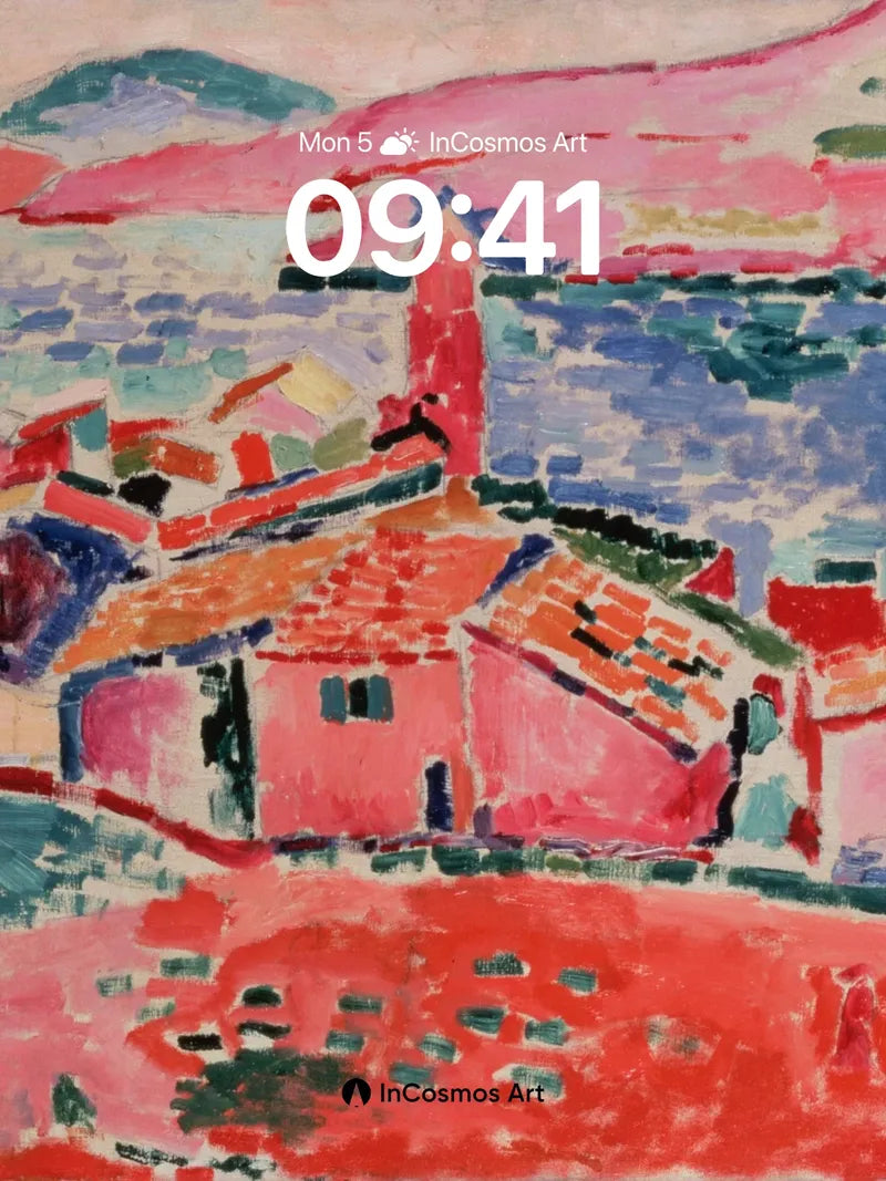 Crimson Village Wallpaper with Matisse Vibrancy