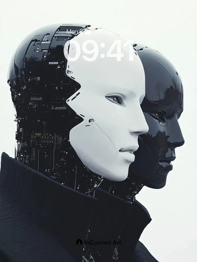 Silent Circuit Wallpaper with Dual Faces