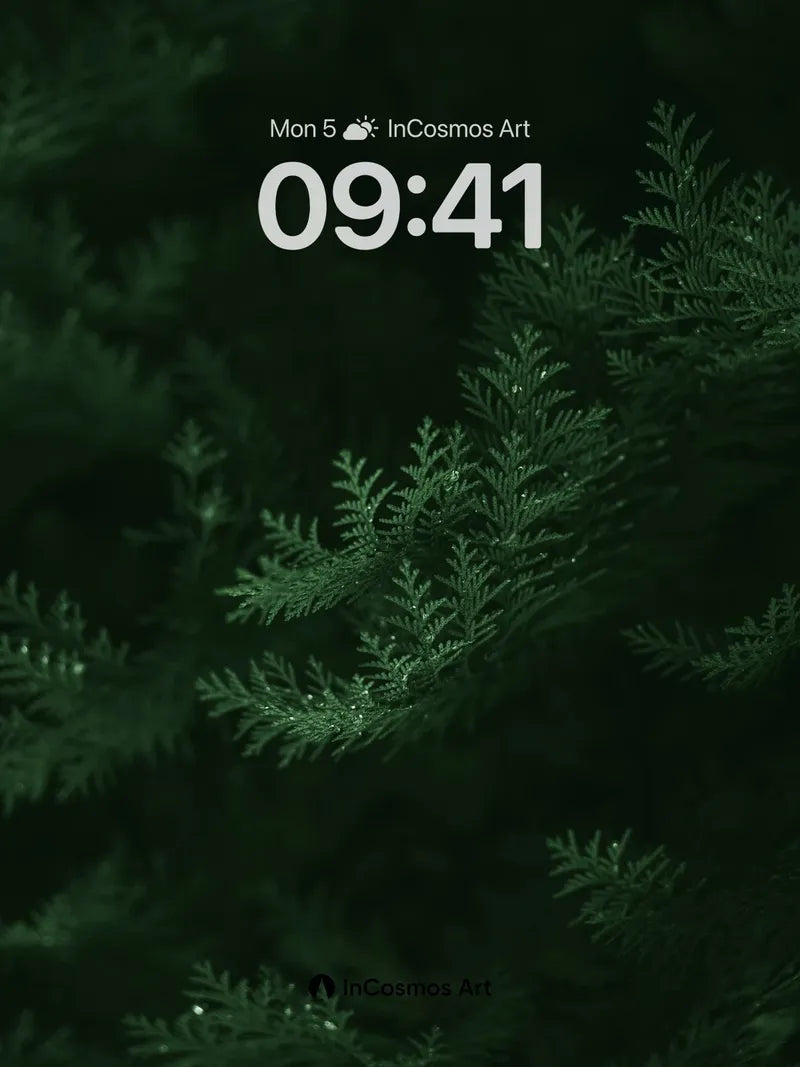 Whispering Fern Wallpaper with Dew-Kissed Needles