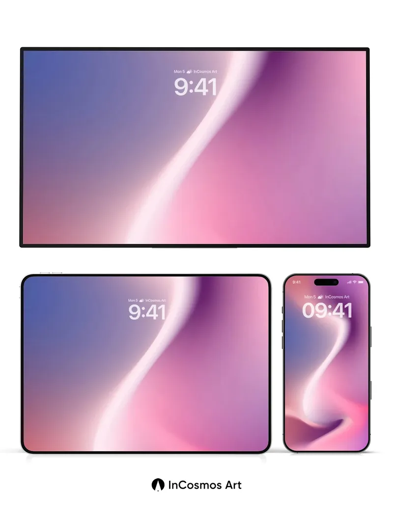 Luminous Wave Wallpaper with Ethereal Flow