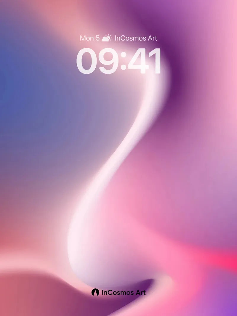 Luminous Wave Wallpaper with Ethereal Flow