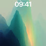 Spectral Summit Wallpaper with Ethereal Light Veil wallpaper for iPhone, iPad & Mac