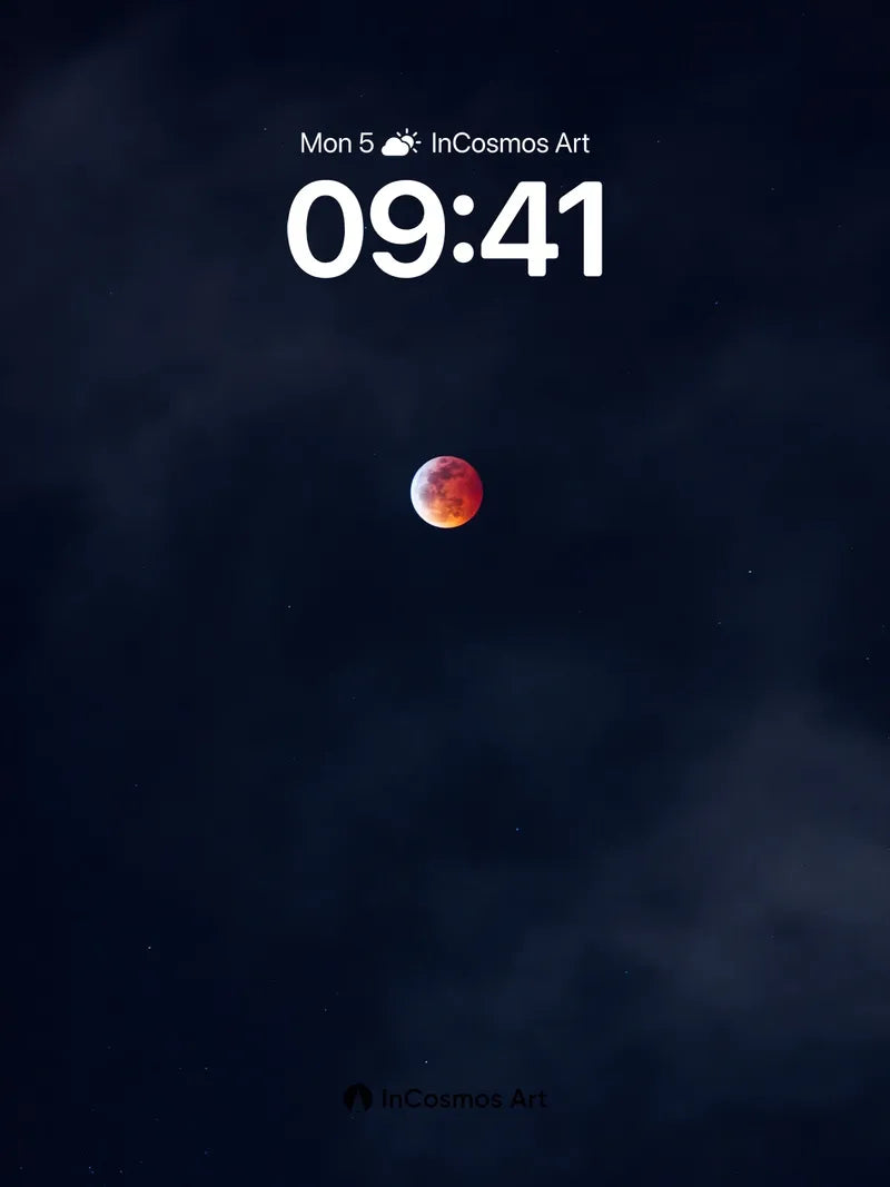 Crimson Eclipse Wallpaper with Velvet Sky