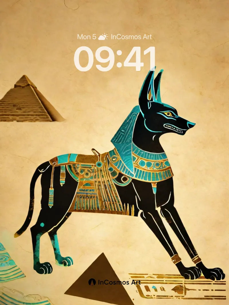 Golden Mirage Wallpaper with Anubis Reverie wallpaper for iPhone, iPad & Mac