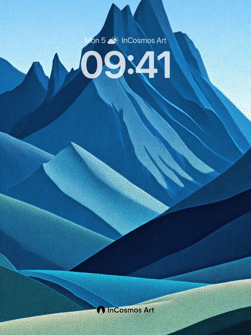 Cobalt Peaks Wallpaper with Textured Light