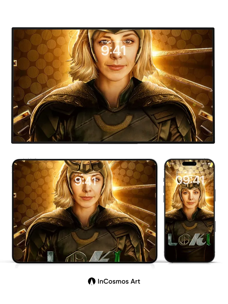 Golden Radiance Wallpaper with Horned Majesty