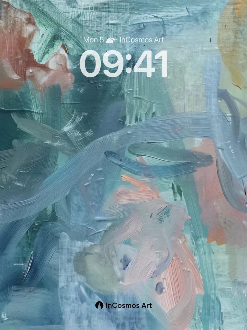 Whispering Canvas Wallpaper with Floating Hues wallpaper for iPhone, iPad & Mac