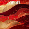 Luminous Wave Wallpaper with Golden Embossing wallpaper for iPhone, iPad & Mac