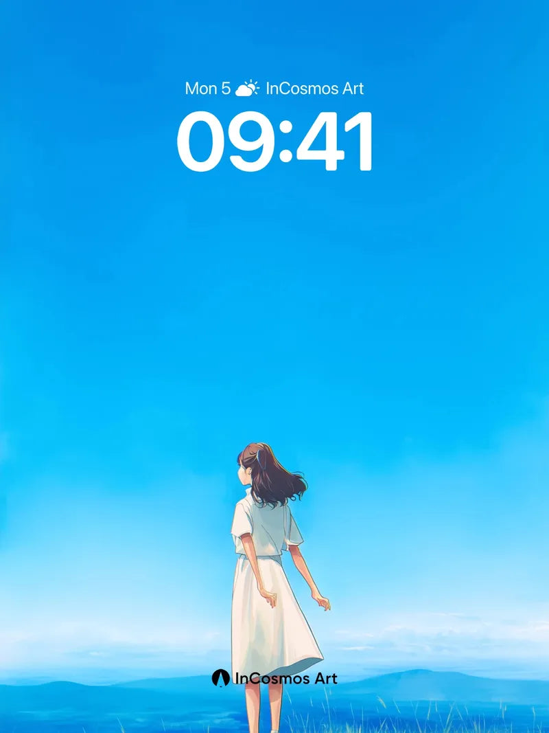 Serenity Horizon Wallpaper with Floating Light